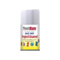 Plastikote Fast Dry Enamel Aerosol Matt White 100ml