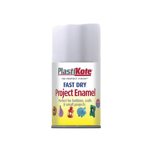 Plastikote Fast Dry Enamel Aerosol Matt White 100ml PlastiKote - Town Tools