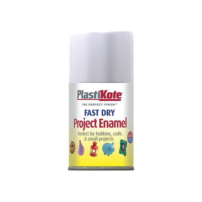 Plastikote Fast Dry Enamel Aerosol Matt White 100ml PlastiKote - Town Tools