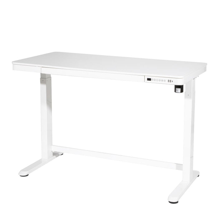 Dellonda Single Motor Ultra-Quiet Electric Desk with Control Panel USB Port