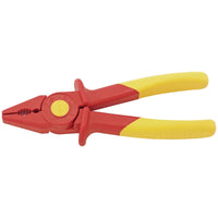 Draper Knipex Fully Insulated 'S' Range Soft Grip Flat Nose Pliers, 180mm 06082