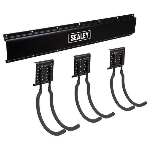 Sealey Wall Mounting 3 Large Hook Storage Rail APHKIT8 Sealey - Town Tools 