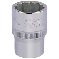 Draper Elora Whitworth Bi-Hexagon Socket, 1/2" Sq. Dr., 7/16" 24848