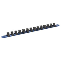 Sealey Socket Retaining Rail with 14 Clips Aluminium 1/2"Sq Drive SR1214