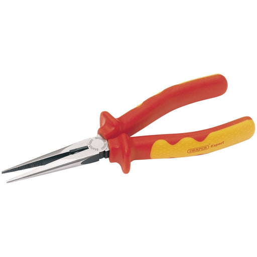 Draper VDE Approved Fully Insulated Long Nose Pliers, 200mm 69176 Draper - Town Tools 