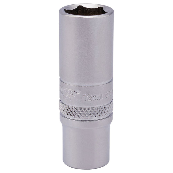 Draper 6 Point Deep Socket, 1/4" Sq. Dr., 12mm 82142 Draper - Town Tools 