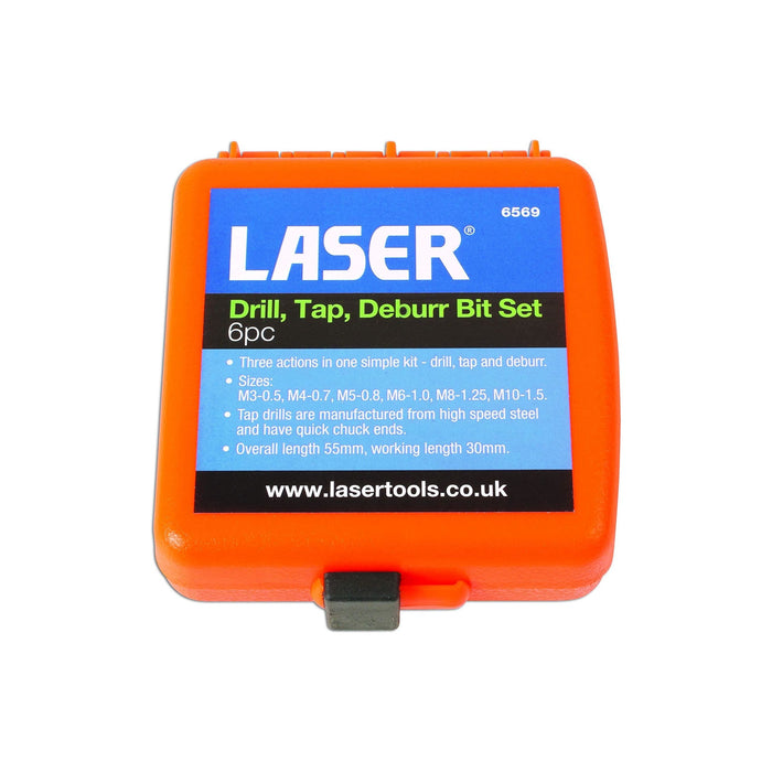 Laser Drill, Tap & Deburr Bit Set 6pc 6569