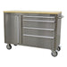 Sealey Mobile Stainless Steel Tool Cabinet 4 Drawer AP4804SS Sealey - Town Tools 