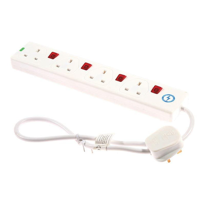 Smj Extension Lead 240V 4-Way 13A Surge Protection Switched 0.75m SMJ - Town Tools