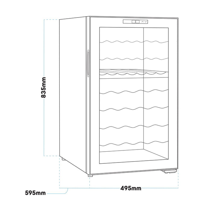 Baridi 52 Bottle Dual Zone Wine Fridge & Cooler DH236