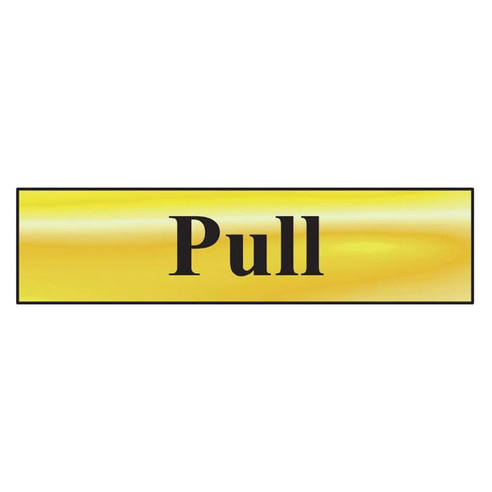Scan Pull - Polished Brass Effect 200 x 50mm Scan - Town Tools