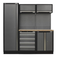 Sealey Superline Pro 2.0m Storage System Wood Worktop APMSSTACK02W