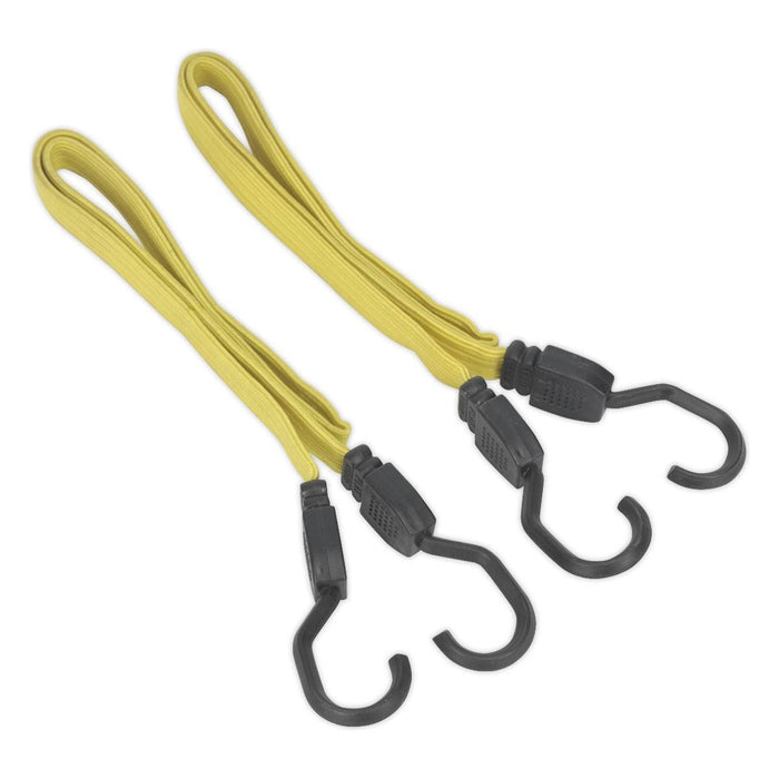 Sealey Flat Bungee Cord Set 2pc 910mm BCS18 Sealey - Town Tools 