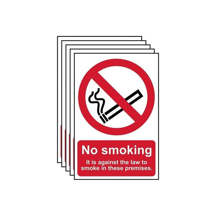 Scan No Smoking In These Premises - PVC Sign 200 x 300mm (5 Pack) Scan - Town Tools