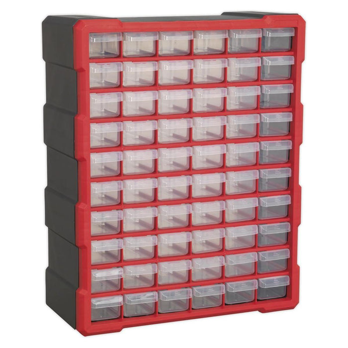 Sealey Cabinet Box 60 Drawer Red/Black APDC60R Sealey - Town Tools 