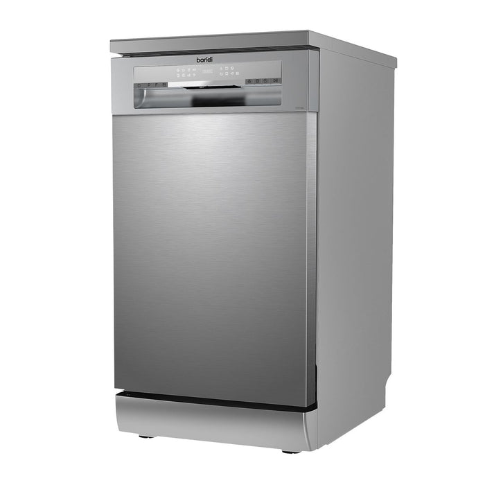 Baridi Slimline Freestanding Dishwasher 45cm Wide 10 Place Settings - Silver