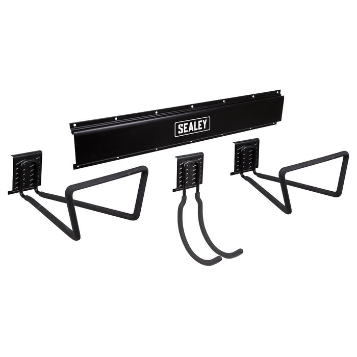 Sealey Wall Mounting 3 Large Hook Storage Rail APHKIT9 Sealey - Town Tools 