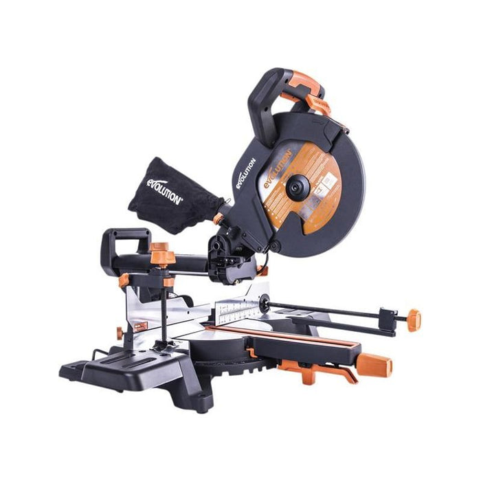 Evolution R255SMS+ Pro Multi-Material Sliding Mitre Saw 255mm 2000W 240V Evolution - Town Tools