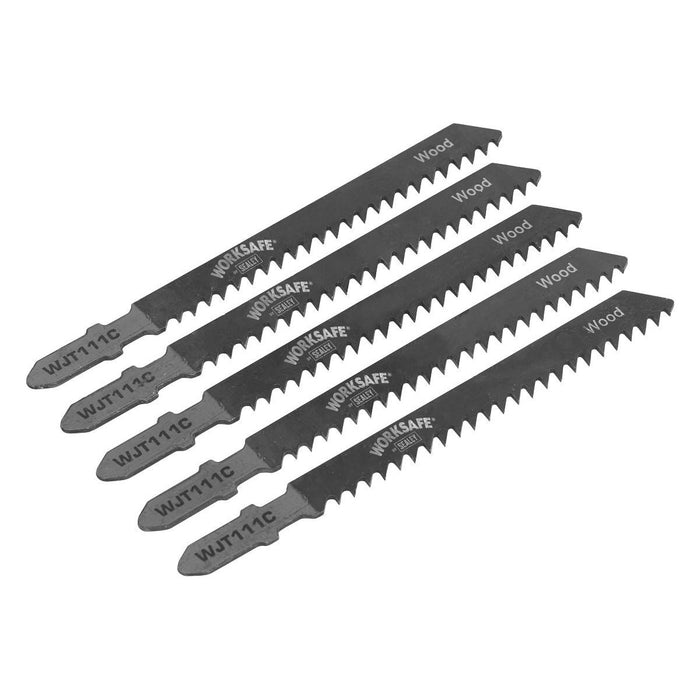 Sealey Jigsaw Blade Soft Wood & Plastics 75mm 9tpi Pack of 5 WJT111C Sealey - Town Tools 