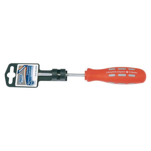 Draper Plain Slot Parallel Tip Mechanic's Screwdriver, 5 x 75mm 55494 Draper - Town Tools 