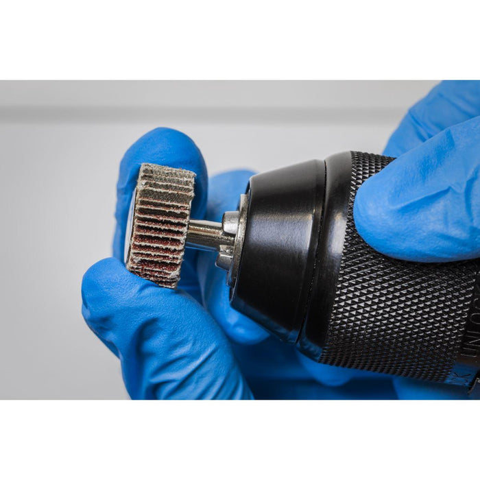 Sealey 25 x 10mm Abrasive Flap Wheel on 6mm Shaft 60Grit - Pack of 5 FW2510605 Sealey - Town Tools 