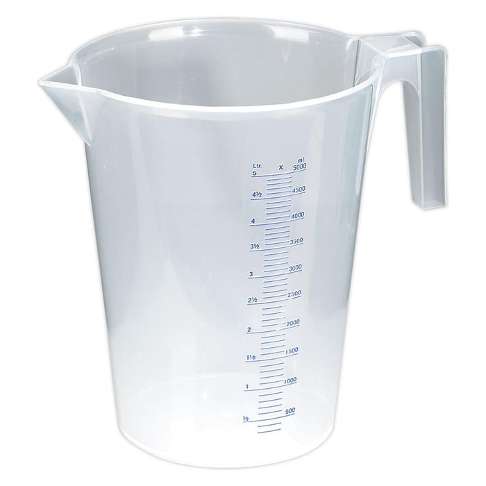 Sealey Measuring Jug Translucent 5L JT5000 Sealey - Town Tools 