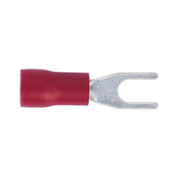 Sealey Easy-Entry Fork Terminal3.7mm (4BA) Red Pack of 100 RT13