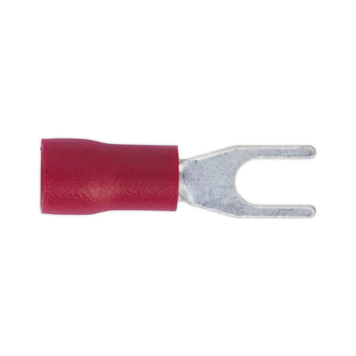 Sealey Easy-Entry Fork Terminal3.7mm (4BA) Red Pack of 100 RT13 Sealey - Town Tools 