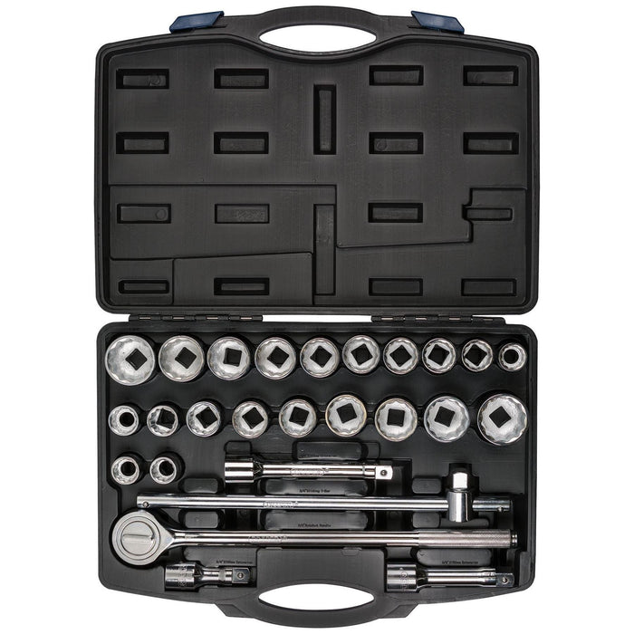 Draper Combined MM/AF Socket Set, 3/4" Sq. Dr., Black (26 Piece) 48329