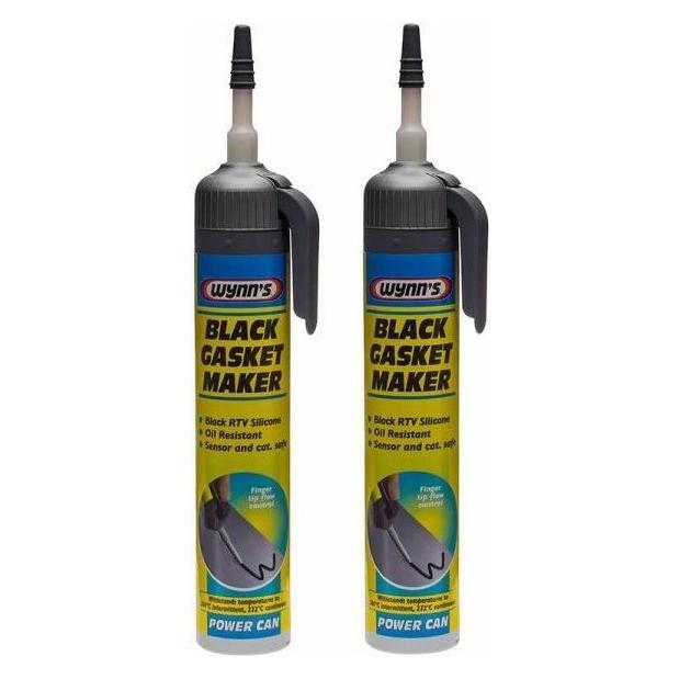 2x Wynns Black Gasket Maker 200ml 57680 for Filling & Bonding Instant Gasket Wynns - Town Tools 