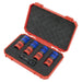 Sealey Alloy Wheel Double Ended Impact Socket Set 1/2"Sq Drive 5pc SX1820S Sealey - Town Tools 