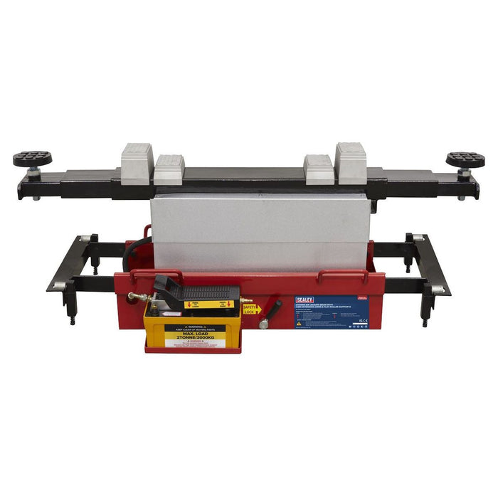 Sealey Air Jacking Beam 2 Tonne with Arm Extenders & Flat Roller Supports Sealey - Town Tools 