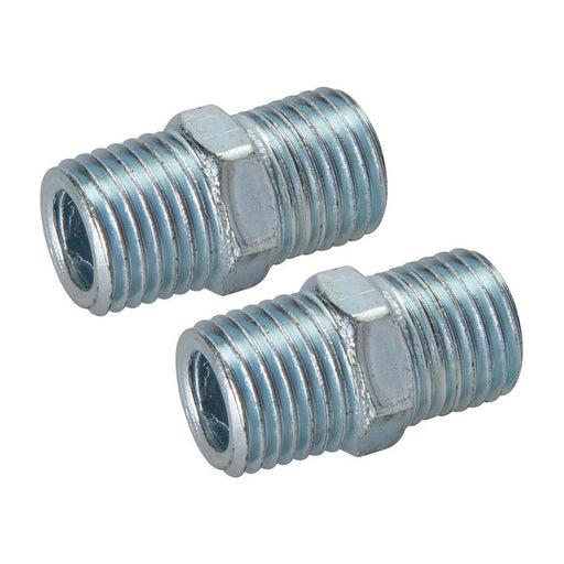 Silverline Air Line Equal Union Connector 2pk 1/4" BSPT Silverline - Town Tools 