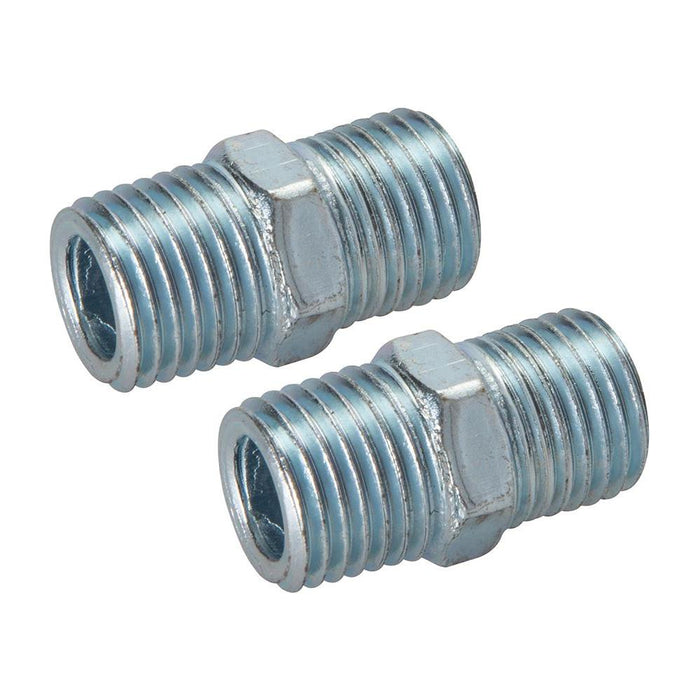 Silverline Air Line Equal Union Connector 2pk 1/4" BSPT Silverline - Town Tools 