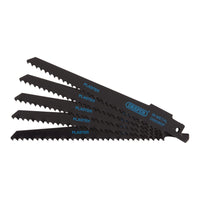 Draper Bi-metal Reciprocating Saw Blades for Plaster Cutting, 150mm, 6tpi (Pack