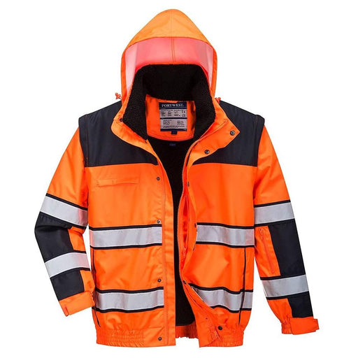 Portwest Hi-Vis Bomber Jacket - Orange/Black - Medium Portwest - Town Tools 