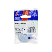 Forgefix Flat Washers ZP M10 x 40mm ForgePack 6
