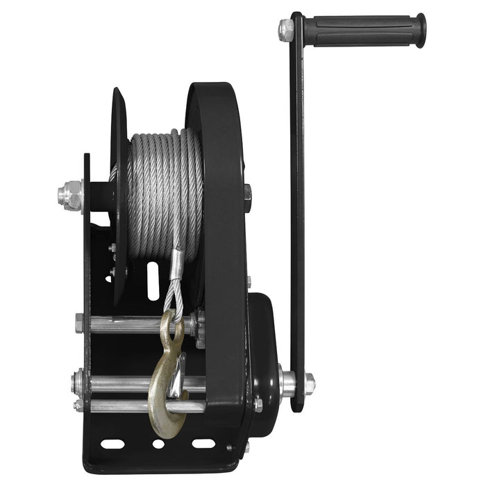 Sealey Geared Hand Winch with Brake & Cable 1130kg Capacity GWC2500B Sealey - Town Tools 