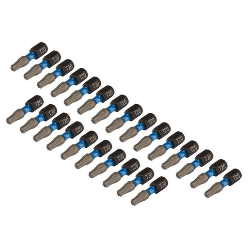 Draper Expert TX-STAR Impact Screwdriver Bits, T20 x 25mm, 1/4" Hex (Pack of 25) Draper - Town Tools 