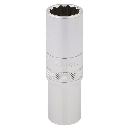 Draper HI-TORQ 12 Point Deep Socket, 1/2" Sq. Dr., 17mm 33735 Draper - Town Tools 