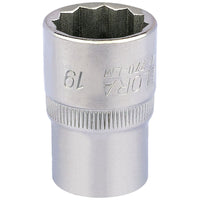 Draper Elora Bi-Hexagon Socket, 1/2" Sq. Dr., 19mm 24640
