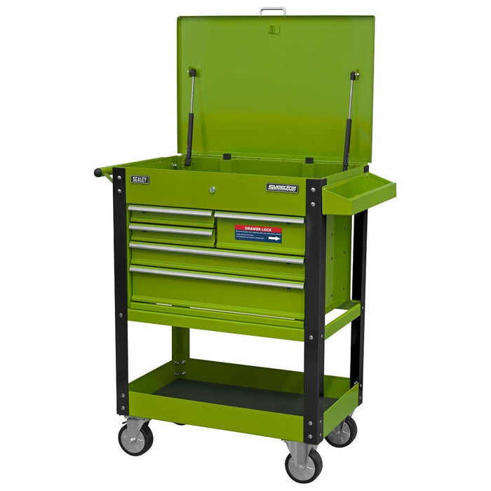 Sealey Heavy-Duty Mobile Tool & Parts Trolley with 5 Drawers and Lockable Top- H Sealey - Town Tools 