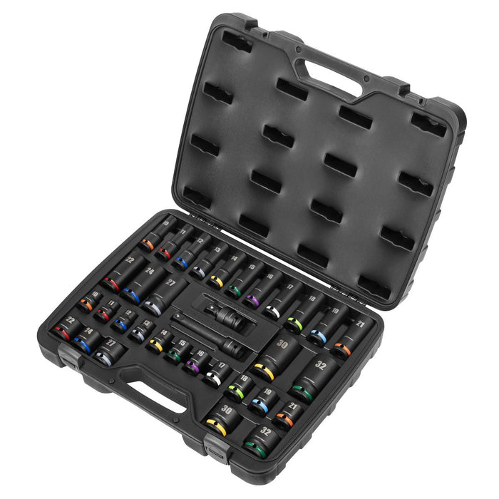 Sealey Premier Premier Impact Socket Set 1/2"Sq Drive 34pc AK5635M Sealey Premier - Town Tools 