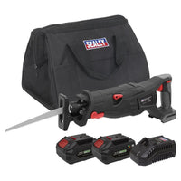 Sealey Brushless Reciprocating Saw 20V SV20 Series Kit 2 Batteries CP20VRSXKIT