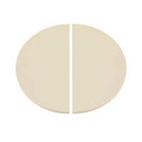 Dellonda Halfmoon Ceramic Heat Deflector Plates for Kamado BBQs 15"(38cm) 2pc