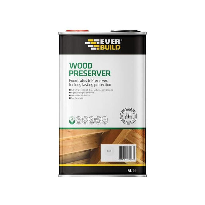 Everbuild Sika Wood Preserver Dark Oak 5 litre Everbuild Sika - Town Tools