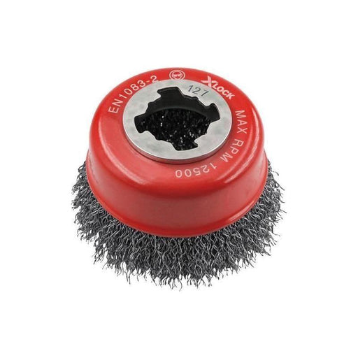 Faithfull X-LOCK Wire Cup Brush 75mm M14x2, 0.30mm Steel Wire Faithfull - Town Tools