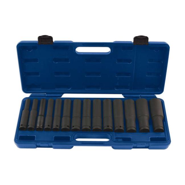 Laser Extra Deep Impact Socket Set 1/2"D 14pc 7759 Laser - Town Tools 