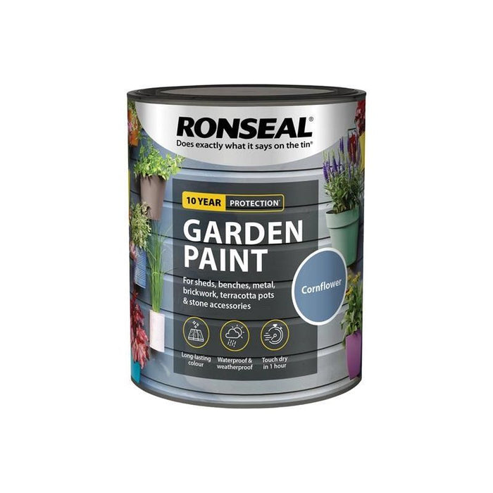 Ronseal Garden Paint Cornflower 750ml Ronseal - Town Tools