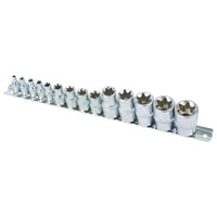 Laser Star Socket Set 1/4"D, 3/8"D, 1/2"D 14pc 3482